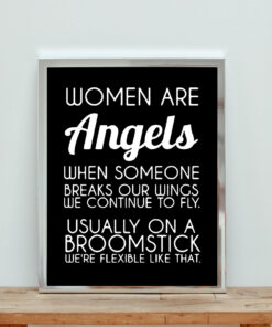 Women Are Angels Quote Aesthetic Wall Poster